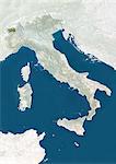 L'Italie et la région de la vallée d'Aoste, True Image Satellite en couleurs