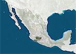 Mexico and the State of Michoacan, True Colour Satellite Image