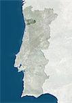 Portugal und der Distrikt Porto, True-Color-Satellitenbild