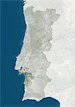 Le Portugal et le District de Setúbal, Image Satellite de la couleur vraie