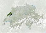 Switzerland and the Canton of Neuchatel, True Colour Satellite Image