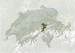 La Suisse et le Canton d'Uri, True Image Satellite en couleurs