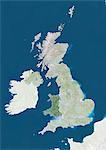 United Kingdom and Wales, True Colour Satellite Image