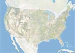 Des États-Unis et l'état du New Jersey, Image Satellite avec effet de relief