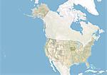 USA und des Bundesstaates Iowa, Satellitenbild mit Bump-Effekt