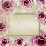 Background for congratulation or invitation with roses