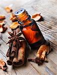 Essential oil with cinnamon and anise seed