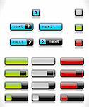 Set of color buttons. Vector eps10  illustration.