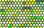 3d render of beveled hexagon in green