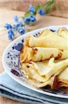 traditional Russian pancakes on a plate