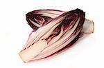 two half red chicory on a white background