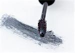 brush with black mascara  for makeup