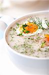 borscht with eggs; polish easter cuisine
