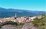 Little Spanish Medieval Town on the Slopes of the Pyrenees