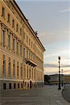 West wing of General Staff Building in Saint-Petersburg in sunset lights