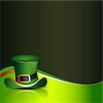 st. patrick's day hat with clover on background