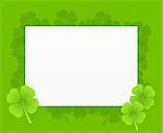 Saint Patrick Greeting Card Illustration on green background