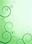 vector abstract floral pattern green swirl frame