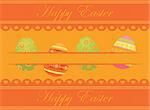 easter card with eggs