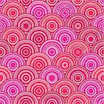 Red Pink Seamless Pattern with Circles in Line. Vector Illustration