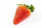 A picture of a single strawberry on a white background