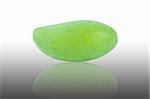 plastic Green mango reflection form Thailand.Fruit of asia