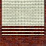 3d render red bordeaux ivory white tile pattern on a wall