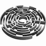 detailed illustration of an abstract 3d maze