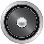 Audio speaker icon. Also available as a Vector in Adobe illustrator EPS format, compressed in a zip file. The vector version be scaled to any size without loss of quality.