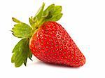 Fresh red strawberry isolated on white background