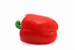 red juicy pepper isolated over whie