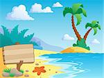 Beach theme scenery 2 - vector illustration.