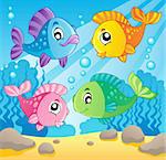 Fish theme image 1 - vector illustration.
