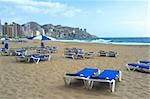 Sand beach and Mediterranean sea, Benidorm resort