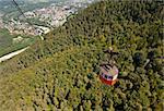 View to the City from the Cable Car in the Bavarian Alps