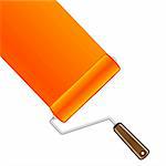Orange paint roller background. Also available as a Vector in Adobe illustrator EPS format, compressed in a zip file. The vector version be scaled to any size without loss of quality.