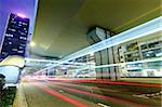 city night traffic light trails