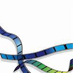 Film for photo or video record strip frame. Movie background vector illustration