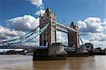 Famous tower bridge in London on River Thames