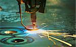 Laser cutting metal sheet