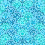 Blue Seamless Pattern with Circles in Line. Vector Illustration