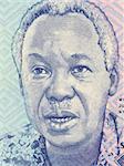 Julius Nyerere (1922-1999) on 1000 Shilingi 2010 Banknote from Tanzania. First President of Tanzania during 1961-1985.