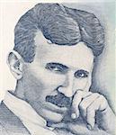 Nikola Tesla on 100 Dinara 2006 Banknote from Serbia. Best known as the Father of Physics.