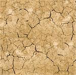 Clay soil with cracks without water. soil erosion