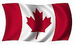 Flag of Canada waving