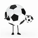 football figure hold ball show top thumb