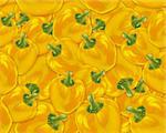 Seamless Background of Fresh yellow bell pepper