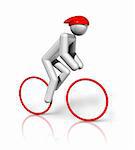 three dimensional cycling road symbol, olympic sports series