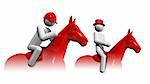 three dimensional equestrian eventing symbol, olympic sports series