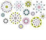 Geometric flowers, background for your design